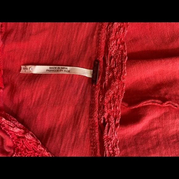 Free People Pink Boho Top size S - Picture 6 of 9